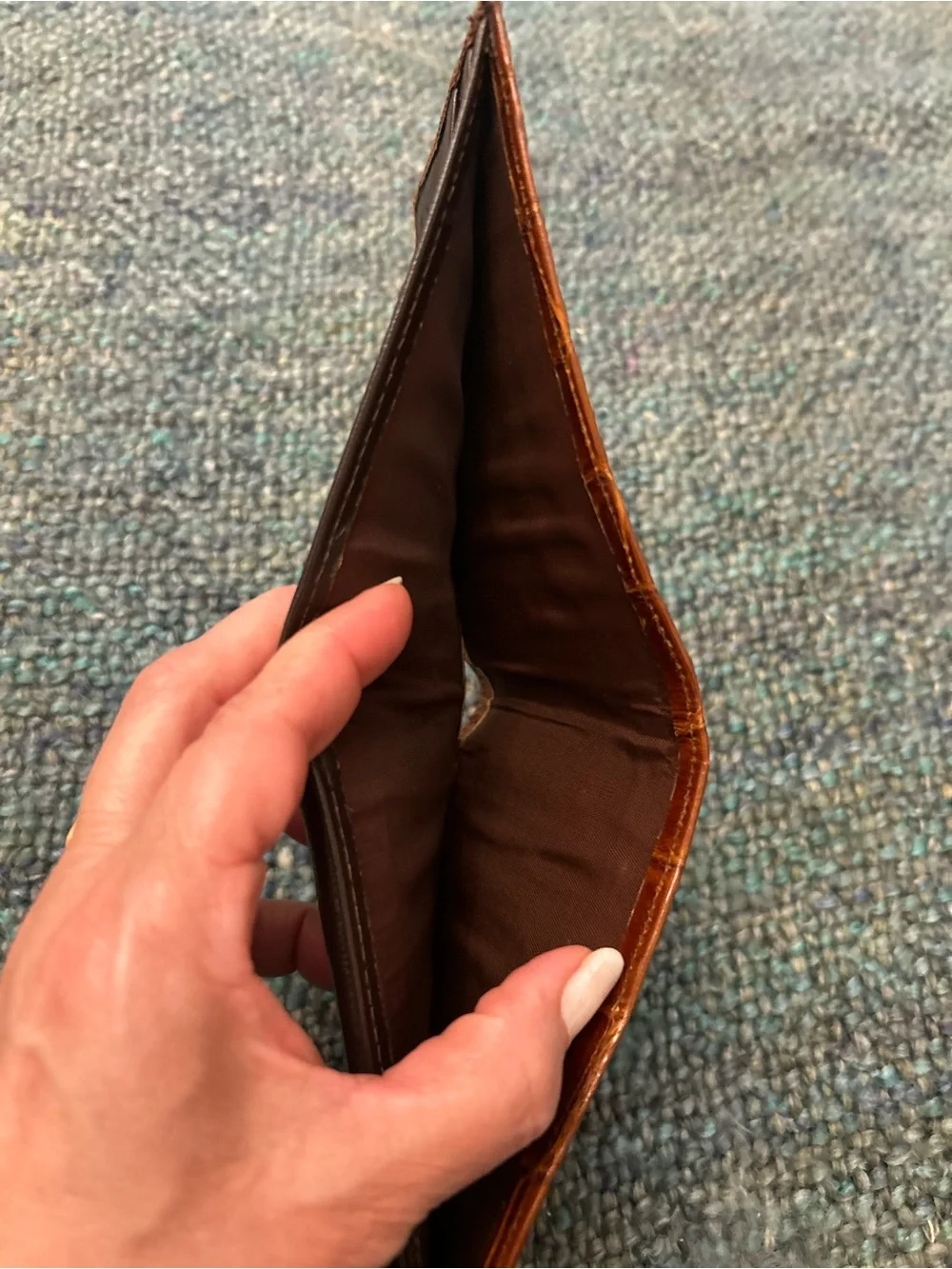 Vintage Tenerco Wallet - Made in Venezuela - Genuine Crocodilian Leather.